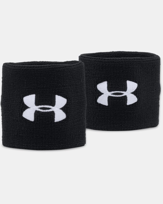 Men's UA 3" Performance Wristband - 2-Pack in Black image number 2